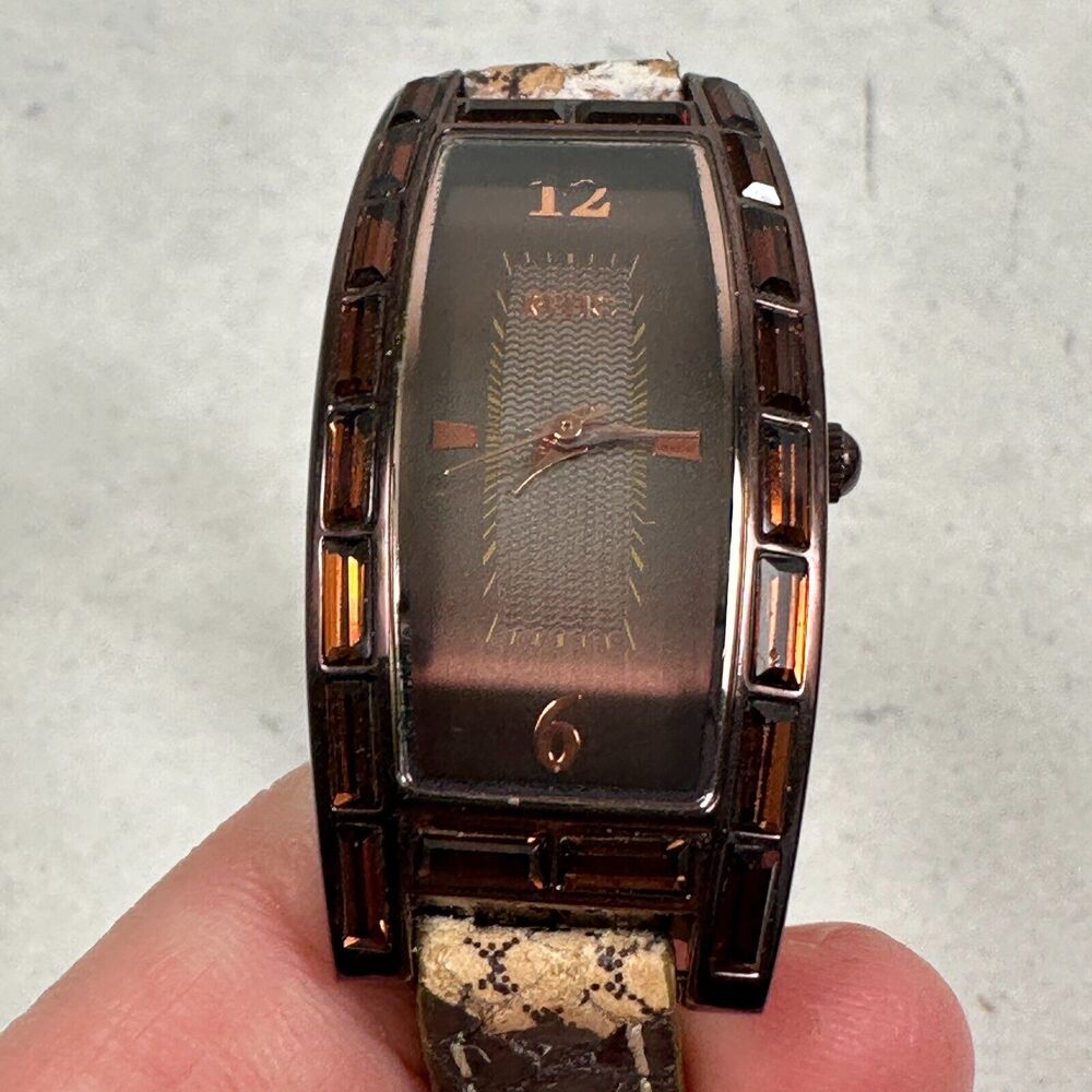 Fossil Relic Watch Womens Brown Baguette Crystal … - image 7